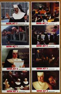 c729 SISTER ACT 2 8 movie lobby cards '93 Whoopi Goldberg as nun!