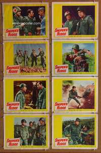 c733 SNIPER'S RIDGE 8 movie lobby cards '61 World War II, Jack Ging