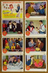 c735 SO THIS IS NEW YORK 8 movie lobby cards '48 Henry Morgan, Vallee