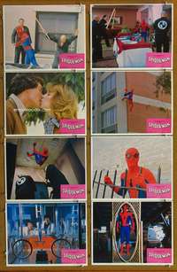 c740 SPIDER-MAN 8 movie lobby cards '77 Marvel Comic, superhero!