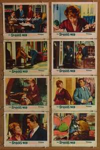 c741 SPIDER'S WEB 8 movie lobby cards '61 Johns, Agatha Christie