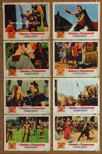 c774 SWORD OF THE CONQUEROR 8 movie lobby cards '62 Jack Palance