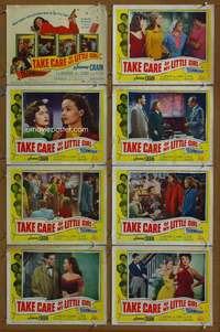 c777 TAKE CARE OF MY LITTLE GIRL 8 movie lobby cards '51 Jeanne Crain
