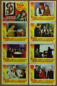c778 TALK ABOUT A STRANGER 8 movie lobby cards '52 chilling film noir!