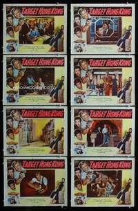 c786 TARGET HONG KONG 8 movie lobby cards '52 Richard Denning