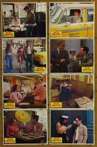 c794 TAXI DRIVER 8 movie lobby cards '76 Robert De Niro, Scorsese
