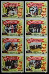 c797 TEN TALL MEN 8 movie lobby cards '51 Burt Lancaster, Gilbert Roland