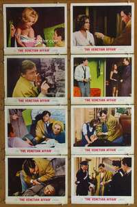 c844 VENETIAN AFFAIR 8 movie lobby cards '67 Robert Vaughn, Elke Sommer