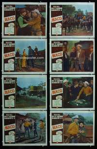 c856 WACO 8 movie lobby cards '52 Wild Bill Elliott in Texas!