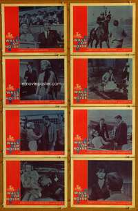 c859 WALL OF NOISE 8 movie lobby cards '63 Pleshette, horse racing!