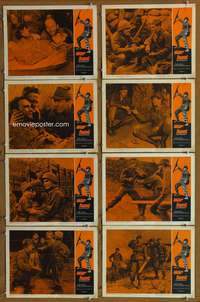 c861 WAR HUNT 8 movie lobby cards '62 first Robert Redford!