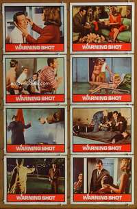 c863 WARNING SHOT 8 movie lobby cards '66 David Janssen, Masterson