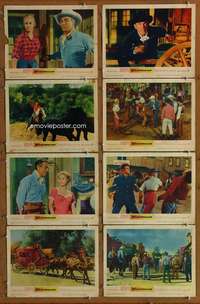 c871 WESTBOUND 8 movie lobby cards '59 Randolph Scott, Budd Boetticher