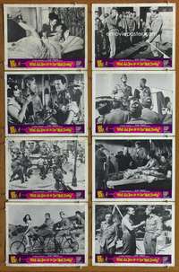c873 WHAT DID YOU DO IN THE WAR DADDY 8 movie lobby cards '66 Coburn