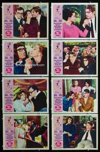 c874 WHAT'S NEW PUSSYCAT 8 movie lobby cards '65 Woody Allen, O'Toole