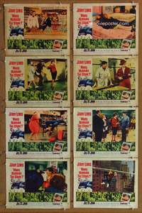 c883 WHO'S MINDING THE STORE 8 movie lobby cards '63 Jerry Lewis
