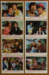 c893 WONDERFUL WORLD OF THE BROTHERS GRIMM 8 movie lobby cards '62