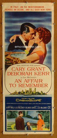 d028 AFFAIR TO REMEMBER insert movie poster '57 Cary Grant, Deb Kerr
