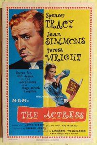 e015 ACTRESS one-sheet movie poster '53 Spencer Tracy, Jean Simmons
