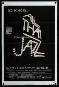e025 ALL THAT JAZZ one-sheet movie poster '79 Roy Scheider, Bob Fosse
