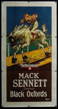 f021 BLACK OXFORDS linen three-sheet movie poster '24 great horse racing art!