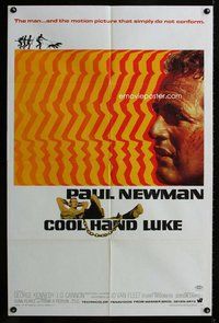 f006 COOL HAND LUKE one-sheet movie poster '67 Paul Newman classic!