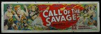 f018 CALL OF THE SAVAGE linen canvas banner movie poster '35 fantastic!