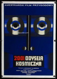 f221 2001 A SPACE ODYSSEY linen Polish 23x33 movie poster '68 Gorka art