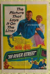 g010 99 RIVER STREET one-sheet movie poster '53 John Payne, Evelyn Keyes