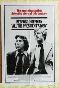 g018 ALL THE PRESIDENT'S MEN one-sheet movie poster '76 Hoffman, Redford