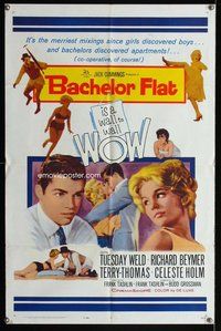 g049 BACHELOR FLAT one-sheet movie poster '62 Tuesday Weld, Richard Beymer