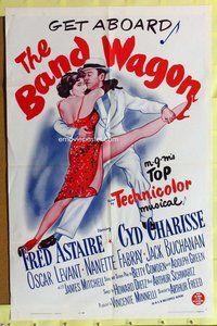 g054 BAND WAGON one-sheet movie poster R63 Astaire, sexy Cyd Charisse!