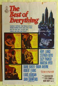 g067 BEST OF EVERYTHING one-sheet movie poster '59 Hope Lange, Boyd