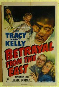 g068 BETRAYAL FROM THE EAST one-sheet movie poster '44 Lee Tracy, Kelly