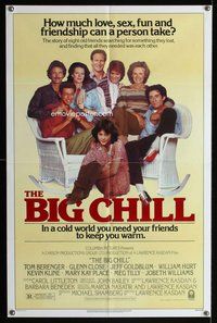 g073 BIG CHILL one-sheet movie poster '83 Lawrence Kasdan classic!