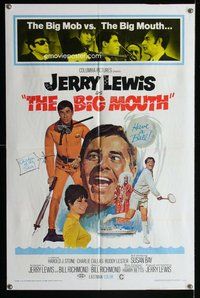 g077 BIG MOUTH one-sheet movie poster '67 wacky Jerry Lewis spy spoof!