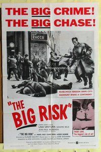 g080 BIG RISK one-sheet movie poster '63 Lino Ventura, Jean-Paul Belmondo