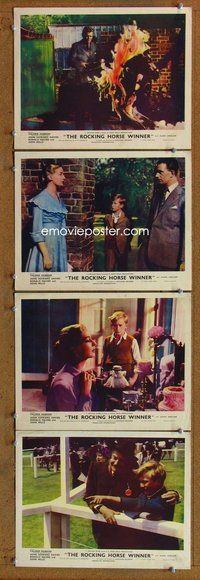 h719 ROCKING HORSE WINNER 4 English move lobby cards '50 D.H. Lawrence