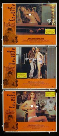 h753 5 BED BUNNIES ON THE LOOSE 3 move lobby cards '74 German sex!