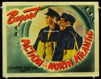h940 ACTION IN THE NORTH ATLANTIC movie lobby card '43 Humphrey Bogart