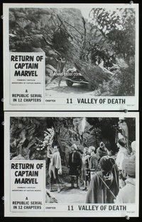 h029 ADVENTURES OF CAPTAIN MARVEL 2 Chap 11 move lobby cards R53 both!