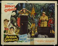 h941 AFRICA SCREAMS movie lobby card #6 '49 Bud Abbott & Lou Costello!