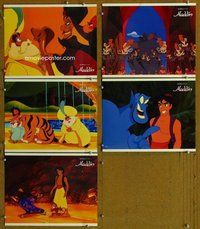 h551 ALADDIN 5 move lobby cards '92 classic Walt Disney cartoon!