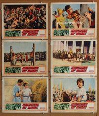 h436 AMAZONS OF ROME 6 move lobby cards '63 Louis Jourdan, Syms