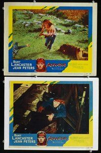 h833 APACHE 2 move lobby cards '54 Burt Lancaster, Native Americans!