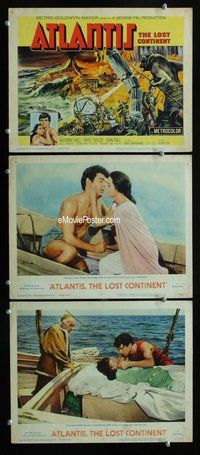 h758 ATLANTIS THE LOST CONTINENT 3 move lobby cards '61 George Pal