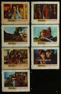 h264 ATTILA 7 move lobby cards '58 The Hun, Anthony Quinn, Sophia Loren