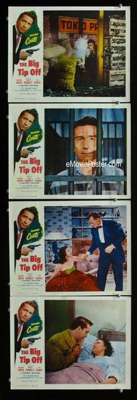 h658 BIG TIP OFF 4 move lobby cards '55 Richard Conte, film noir!