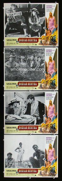 h661 BOXCAR BERTHA 4 move lobby cards '72 Martin Scorsese, Hershey