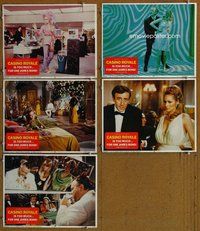 h559 CASINO ROYALE 5 move lobby cards '67 Orson Welles, Raquel Welch